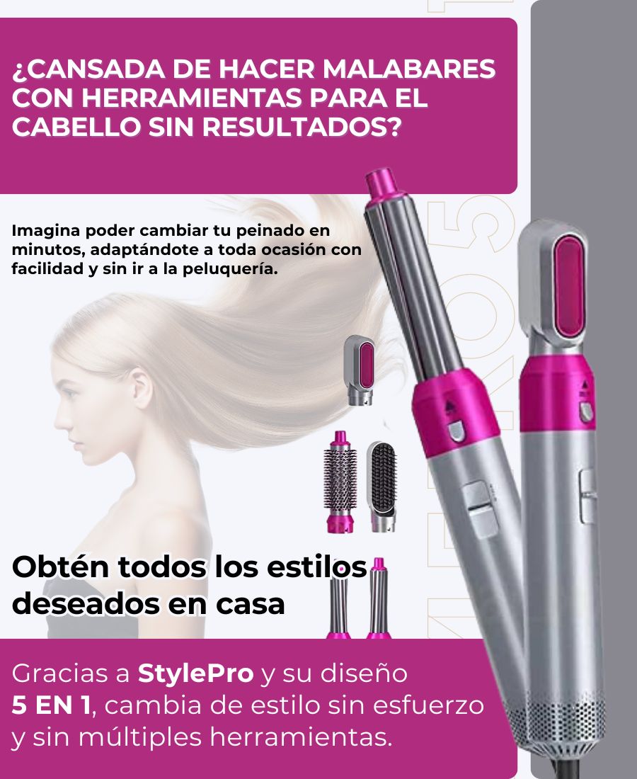 STYLE PRO: CEPILLO SECADOR 5 EN 1