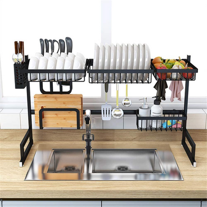 RACKMAX™️ ESTANTE ESCURRIDOR Y ORGANIZADOR DE COCINA