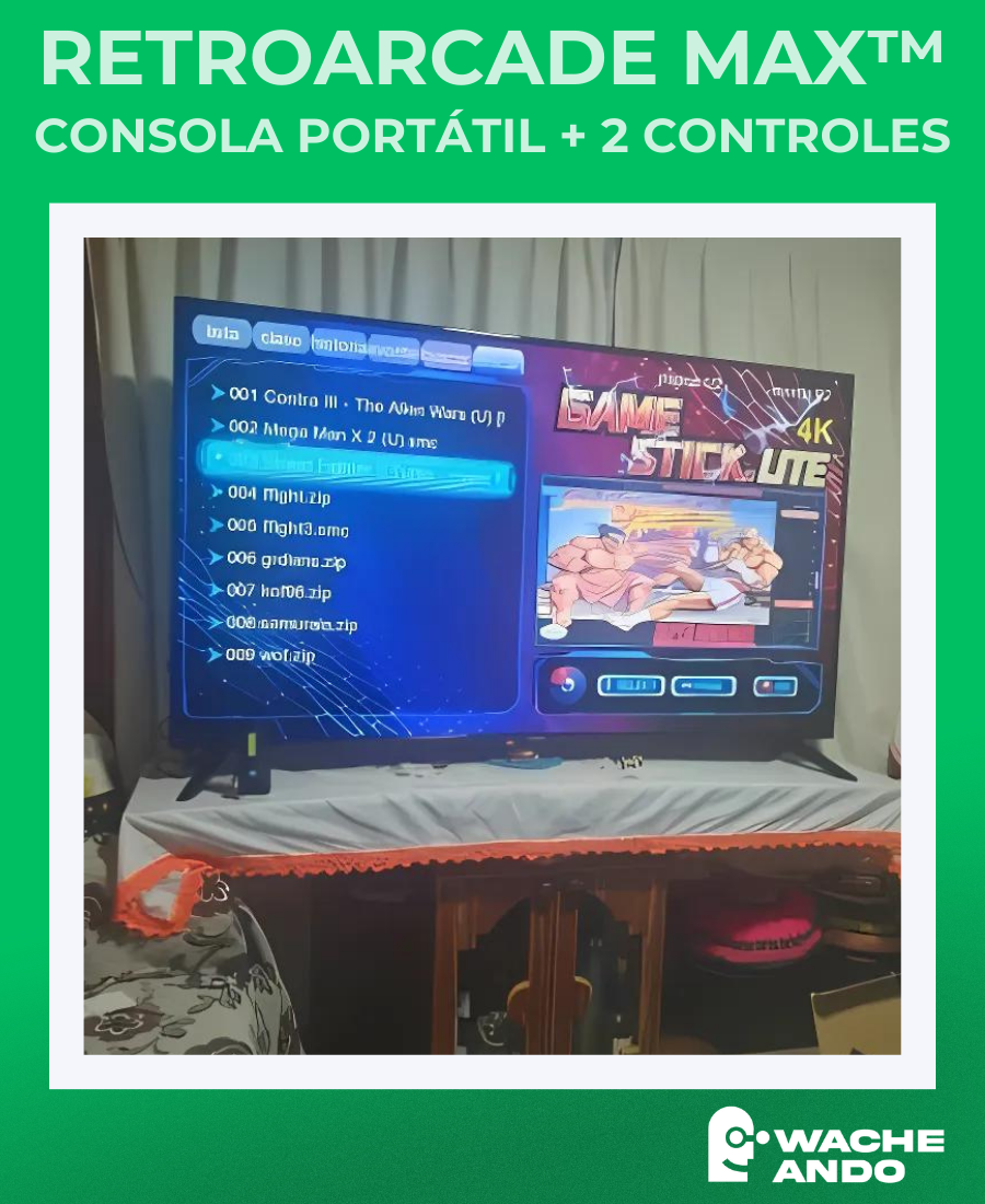 RETROARCADE MAX™️: CONSOLA PORTÁTIL + 2 CONTROLES