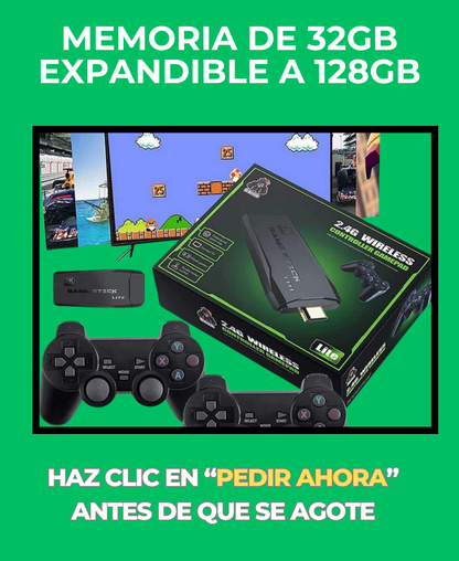 RETROARCADE MAX™️: CONSOLA PORTÁTIL + 2 CONTROLES