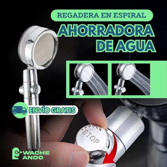 RAINSPA: REGADERA ESPIRAL AHORRADORA DE AGUA