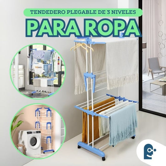 DRYMAX™️ TENDEDERO PLEGABLE MULTIESPACIOS