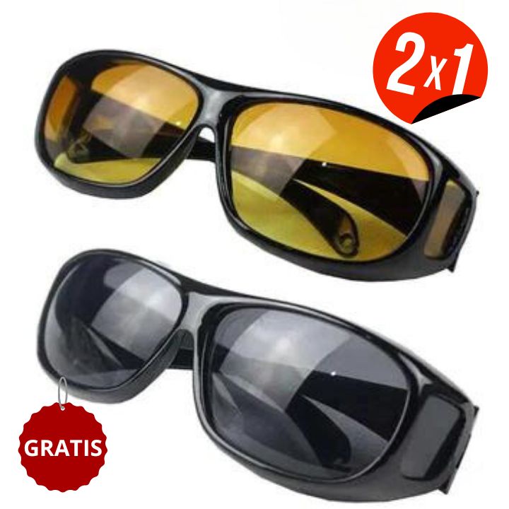 2 X 1 GAFAS ANTIRREFLEJO NIGHT SIGHT PARA CONDUCIÓN NOCTURNA SEGURA